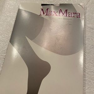 MaxMara Thigh High Fishnet Stockings Black Size Large New